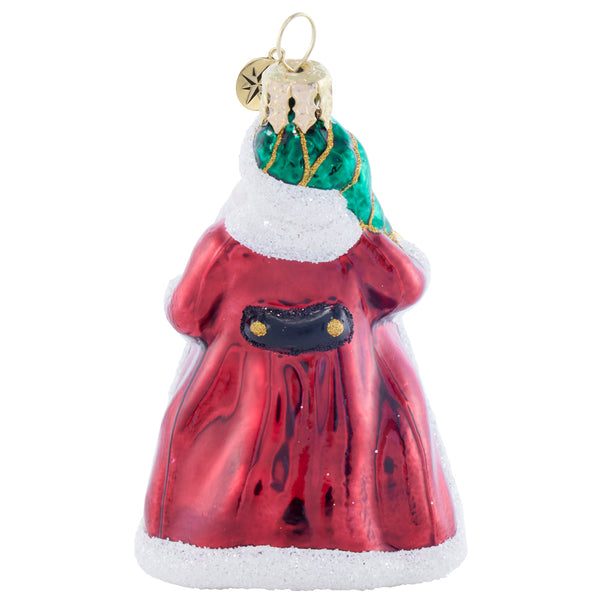 Christopher Radko Clad In Plaid Santa Gem Ornament