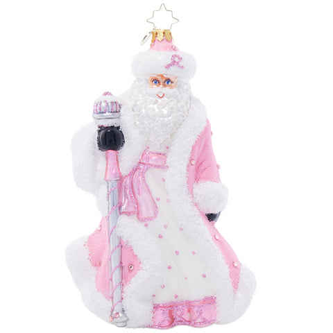 Christopher Radko Santa's Pink Promise Ornament Breast Cancer