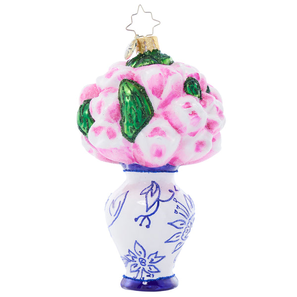 Christopher Radko Chinoiserie Bloom Flowers Vase Ornament