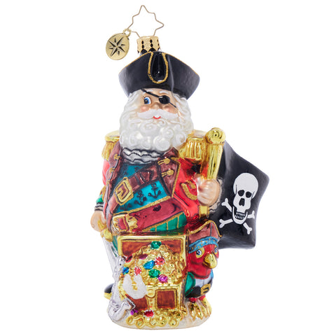 Christopher Radko Pirate Swashbuckler Santa Ornament