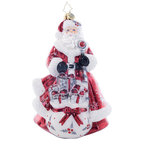Christopher Radko Frosty Fawn Santa Father Christmas  Ornament