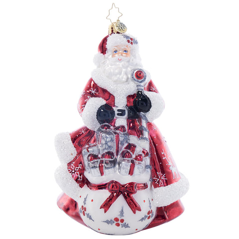 Christopher Radko Frosty Fawn Santa Father Christmas  Ornament