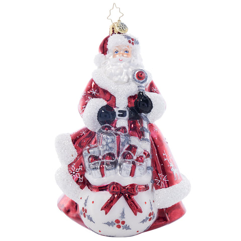 Christopher Radko Frosty Fawn Santa Ornament