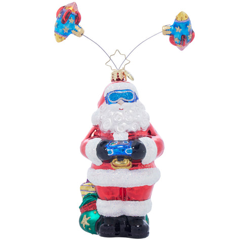 Christopher Radko Virtual Voyage Video Game Santa Ornament