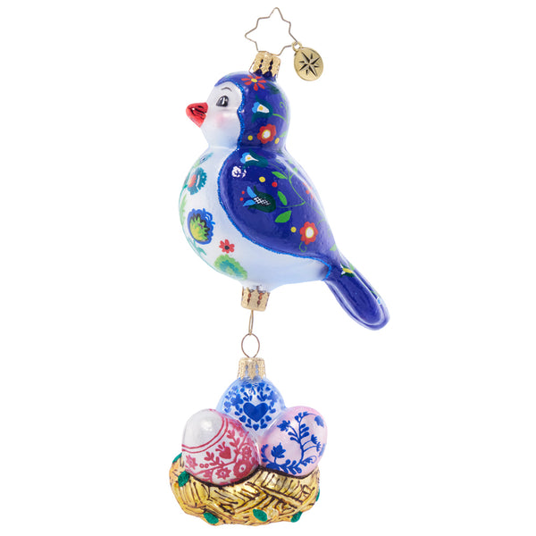 Christopher Radko Folklore Feathered Friend Bird Ornament