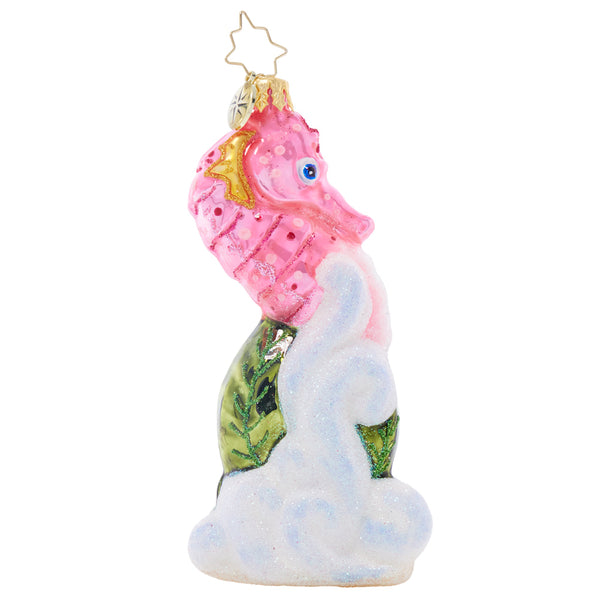 Christopher Radko Sally Seahorse Pink Beach Ornament