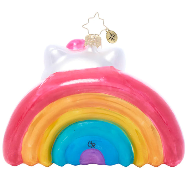 Christopher Radko Hello Kitty Pool Party Rainbow Ornament