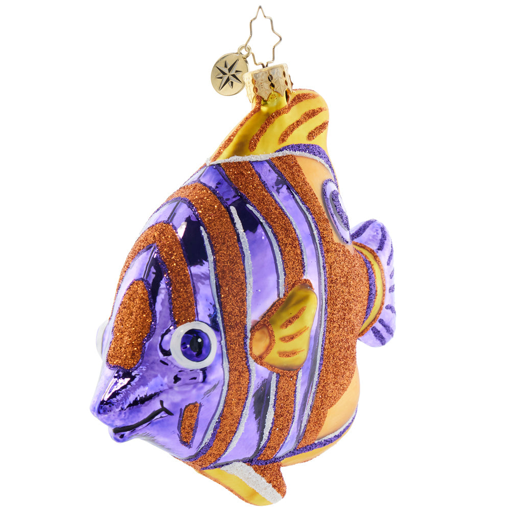 Christopher Radko Coral Cherub Purple Fish Ornament