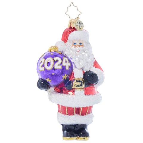 Christopher Radko 2024 Dated Santa's Keepsake Ornament