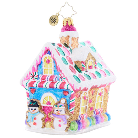Christopher Radko Candy Coated Cottage House Ornament