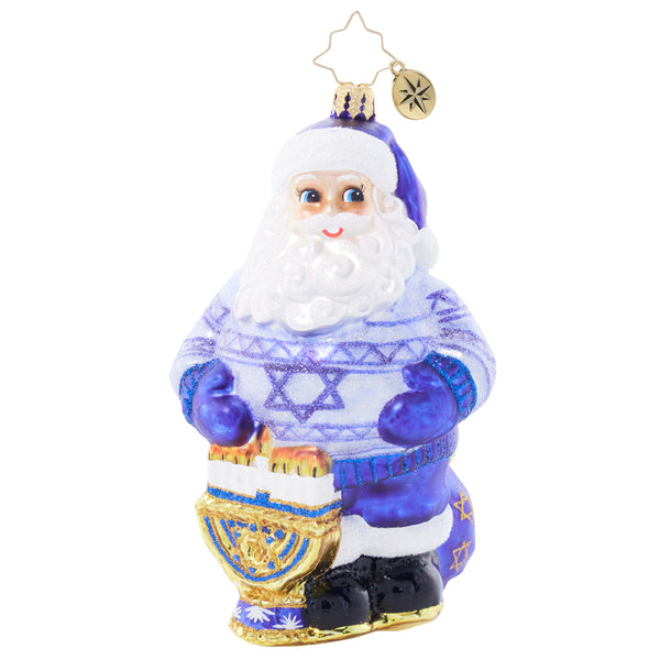 Christopher Radko Christma-kkah Santa Hanukkah Ornament