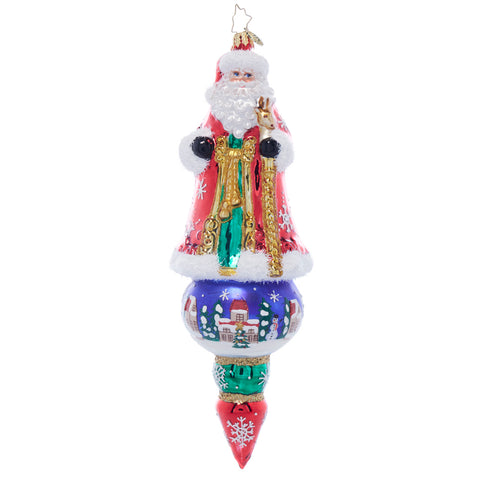 Christopher Radko Santa's Splendid Snowscape Ornament