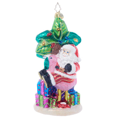 Christopher Radko Palm Tree Paradise Santa Beach Ornament