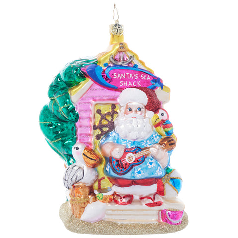 Christopher Radko Santa's Seaside Shack Beach ornament