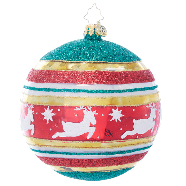 Christopher Radko St. Nick's Spherical Cheer Ball Ornament