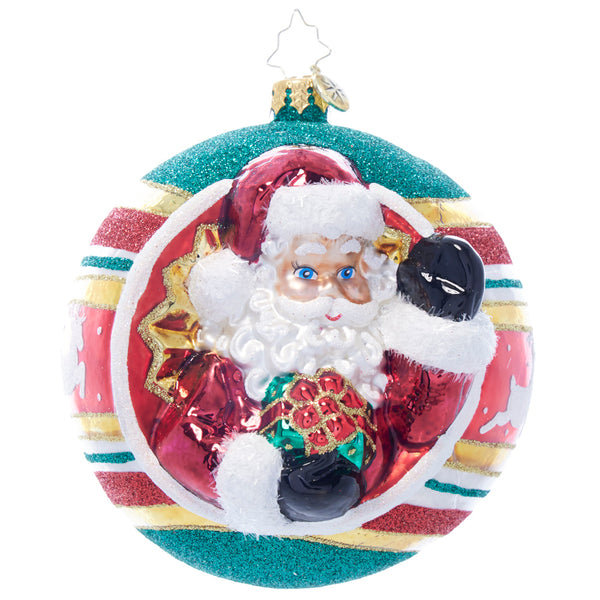 Christopher Radko St. Nick's Spherical Cheer Ball Ornament