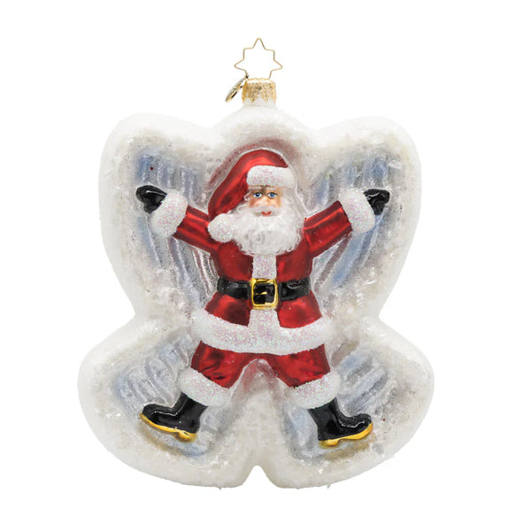 2025 Christopher Radko Snow Angel Duo Santa & Mrs Claus Couple Ornament