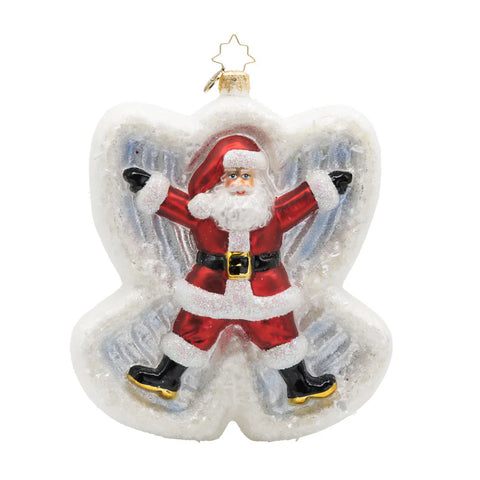 2025 Christopher Radko Snow Angel Duo Santa & Mrs Claus Couple Ornament