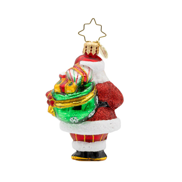Christopher Radko Starlit Holiday Delivery Gem Santa Ornament