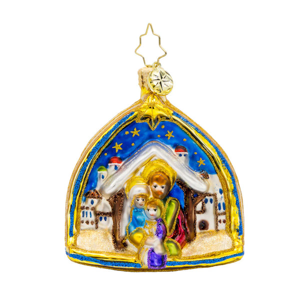 Christopher Radko Nativity Two Scenes of the Savior Gem Ornament