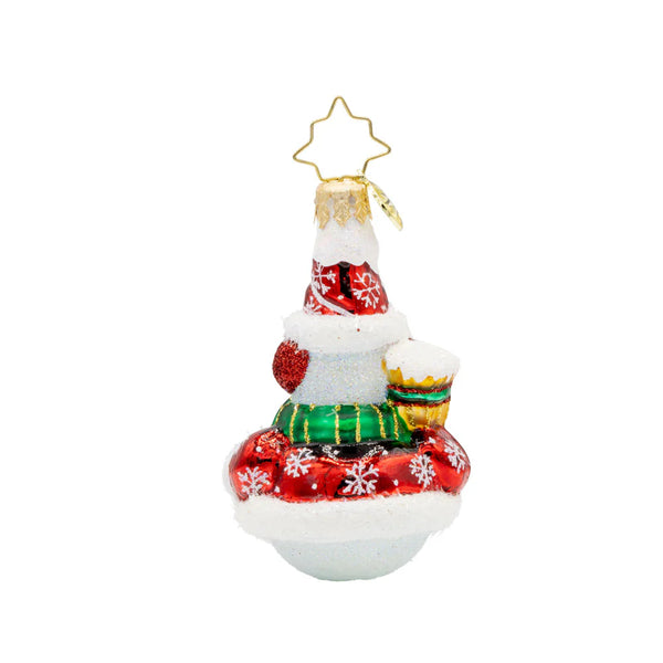 Christopher Radko Swept Up Snowman Gem Ornament