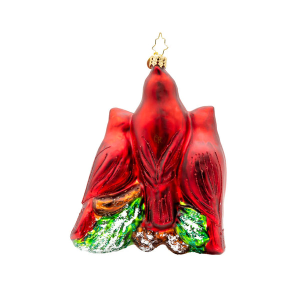 Christopher Radko Cardinal Garden Greetings Red Bird Ornament