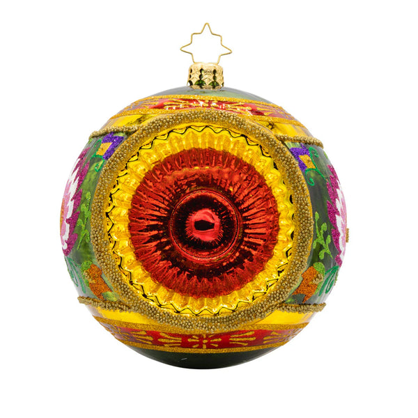 Christopher Radko Polish Folk Drop Reflector Ball Ornament