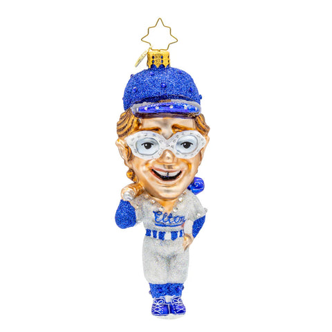 Christopher Radko Elton John Grand Slam Baseball ornament