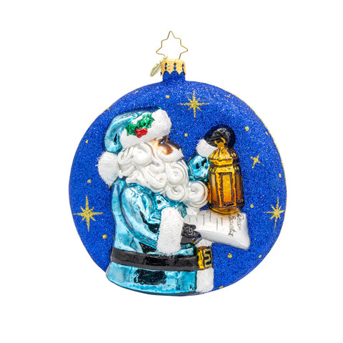 Christopher Radko Santa's Guiding Light Ornament