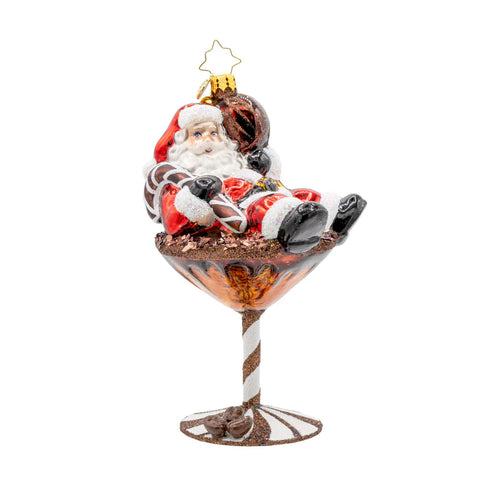 Christopher Radko Santa's Merry Espresso Martini Brew Ornament