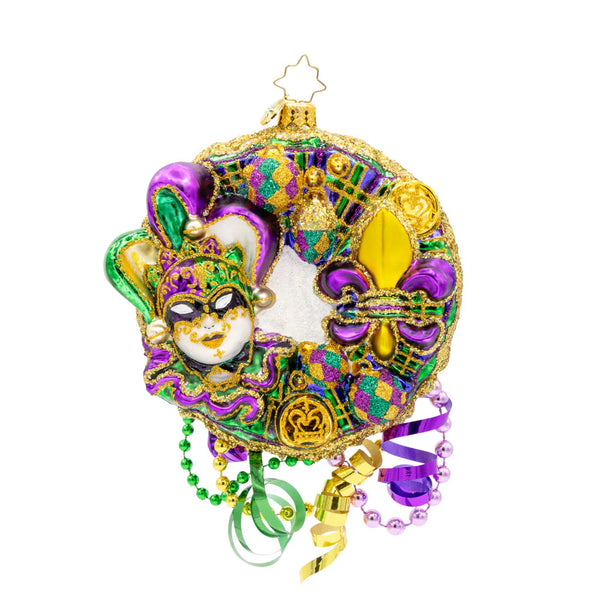 Christopher Radko Mardi Gras Majesty Wreath Ornament