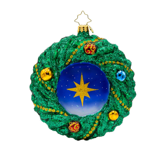 Christopher Radko Sacred Harmony Church Wreath Ornament