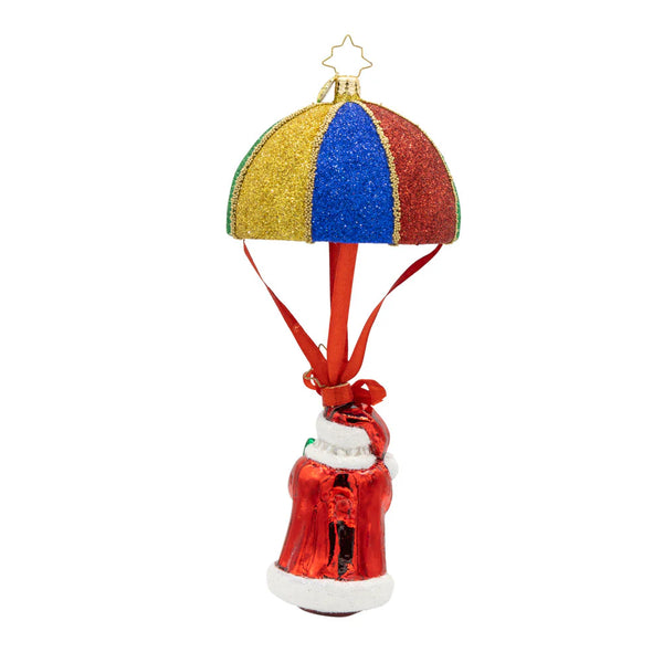 2025 Christopher Radko Tidings from Above Parachute Santa OOTM