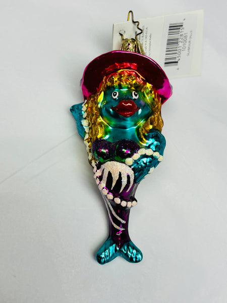 Christopher Radko Glamour Gills Fish Lady Beach Ornament