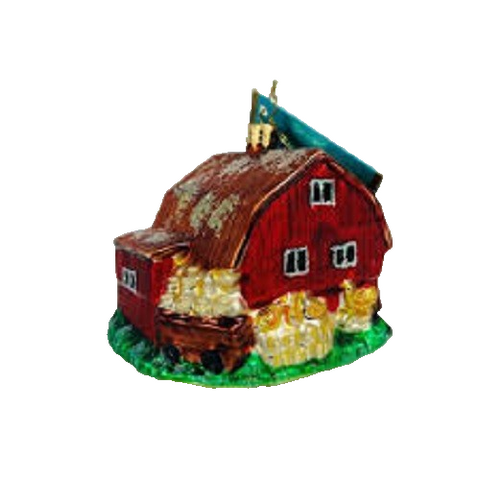 Christopher Radko Barnyard Ballyhoo Christmas Barn Ornament