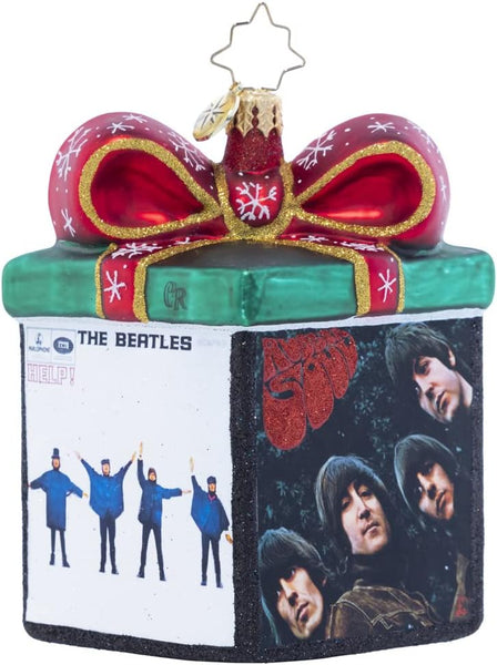 Christopher Radko Beatles Boxed Up Gift Cube ornament