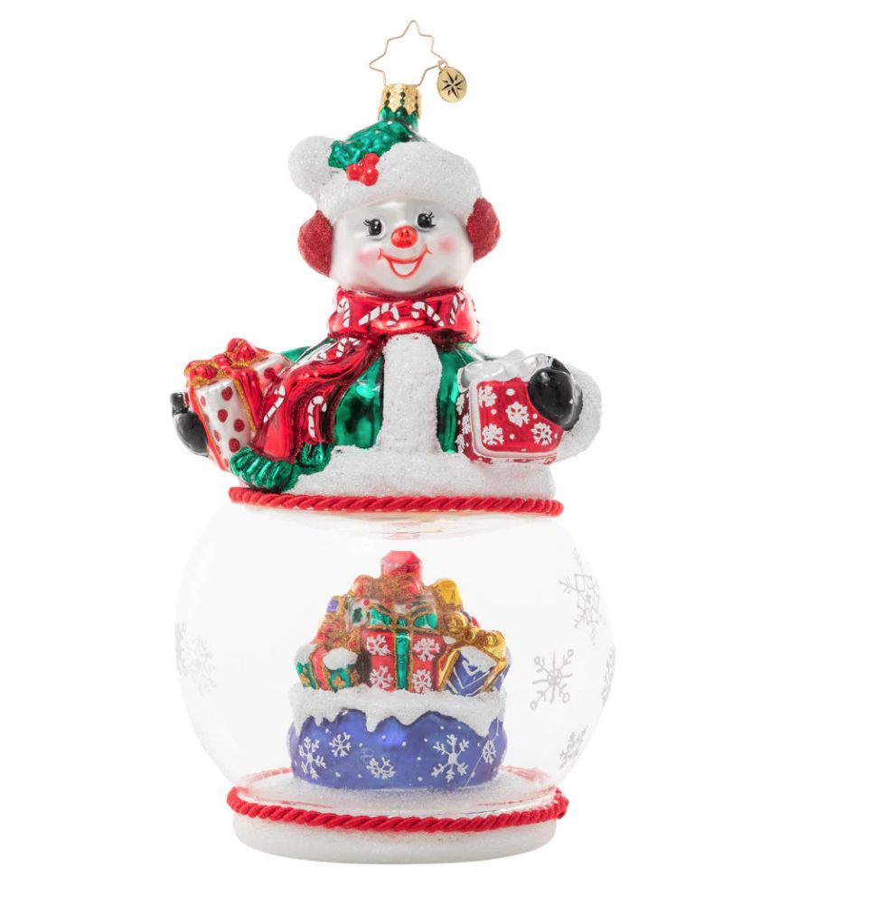 Christopher Radko Chilly and Cheery Snowman Dome Ornament