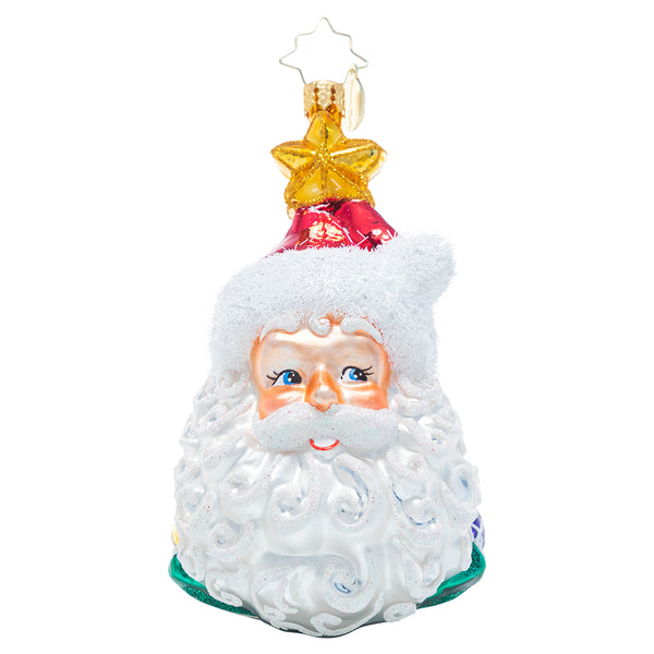 Christopher Radko Christmas All Around Santa Face Ornament