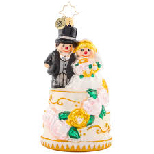 Christopher Radko Dearly Beloved Wedding Cake Ornament