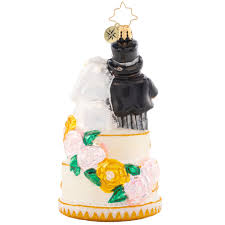 Christopher Radko Dearly Beloved Wedding Cake Ornament