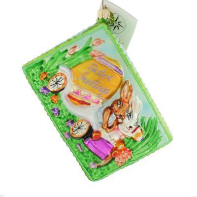 Christopher Radko Easter Greetings Postcard Ornament