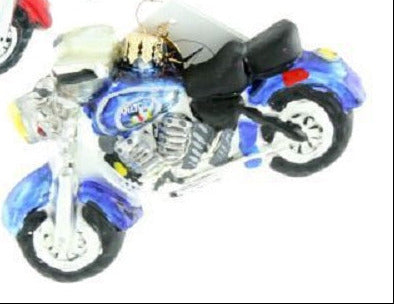 Christopher Radko Easy Rider Blue Motorcycle Ornament 0104680