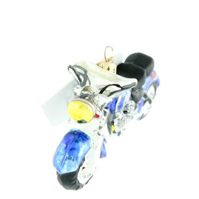 Christopher Radko Easy Rider Blue Motorcycle Ornament 0104680