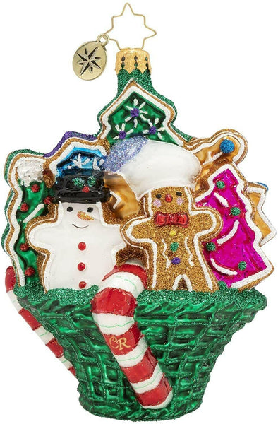Christopher Radko Fresh From The Oven Cookie Gift Basket Ornament