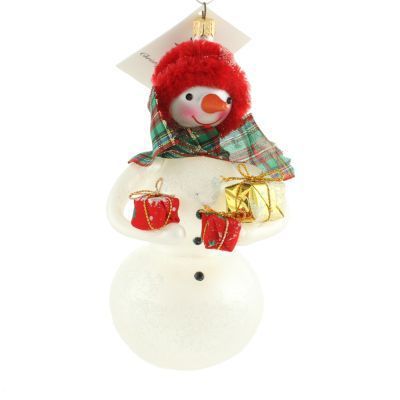 Christopher Radko Frosty Cheer Italian Snowman Ornament - Packages