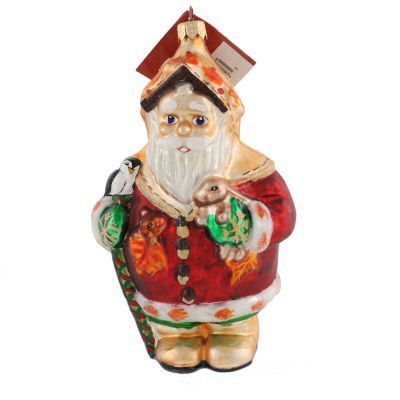 Christopher Radko Frosty Leaf Santa Woodland Ornament 99-715-0