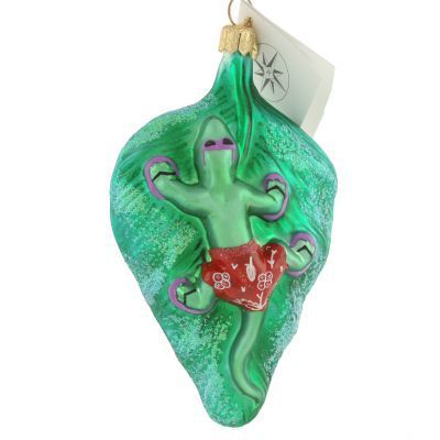 Christopher Radko Gecko Christmas Hawaiian Ornament