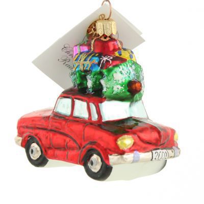 Christopher Radko Holiday Reunion Jr Red Car Ornament 009770