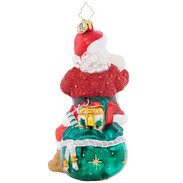 Christopher Radko 2023 Santa Holly Jolly New Year Ornament
