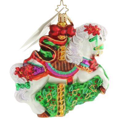 Christopher Radko Holiday Carousel Horse Holiday Ornament 1010171